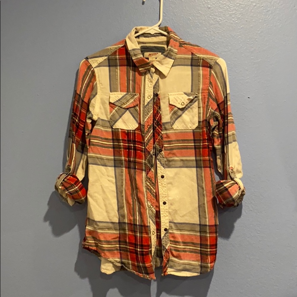 Red plaid top